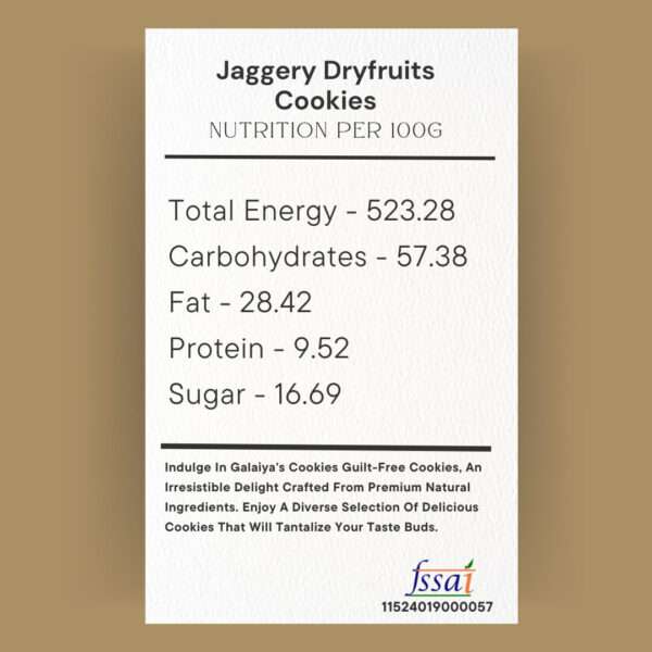 Dryrfuits Cookies (Jaggery) - 150 gms - Image 4