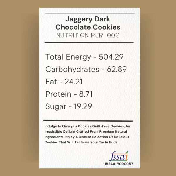 Dark Chocolate Cookies (Jaggery)- 150 gms - Image 4