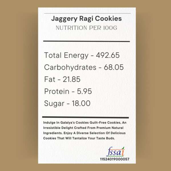 Ragi Cookies (Jaggery) - 150 gms - Image 4